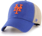 '47 MLB Flagship Wash Mesh MVP Adjustable Hat, Adult One Size Fits All (US, Alpha, One Size, New York Mets Blue)